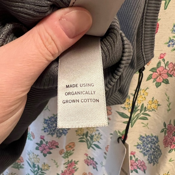 Agolde Gray Ribbed Tank Top - Picture 4 of 5